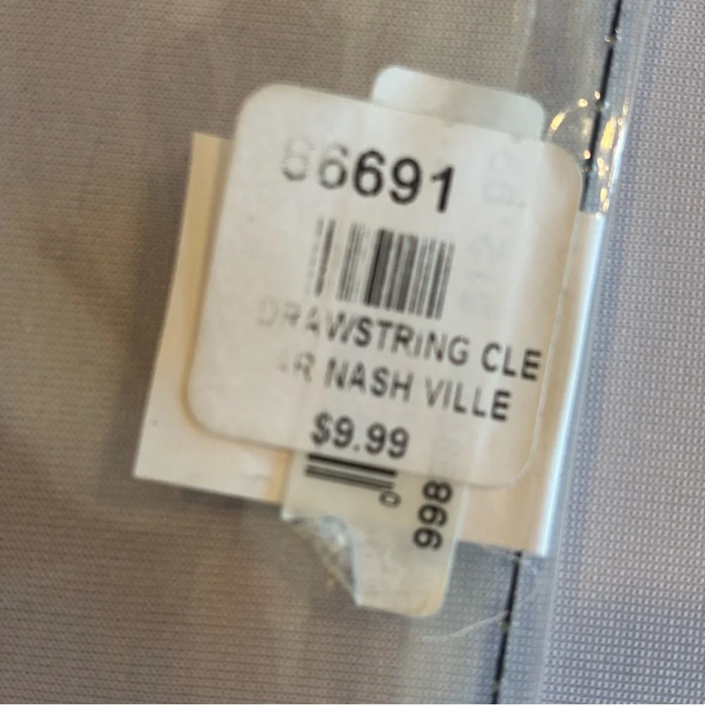 NASHVILLE Clear and Black Drawstring Bag‎ NWT